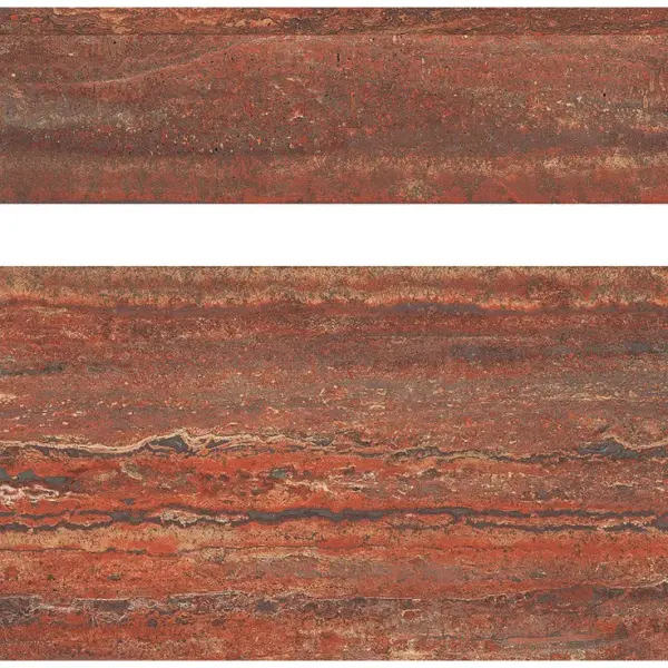 Impronta italgraniti I Travertini TR07DRL Rosso Vein Cut Rilievo 3D 120x120