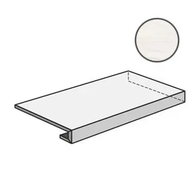 Sant Agostino Pure Marble CSAGADVH12 Gradone Ang 120 Dx Covelano White 33x120