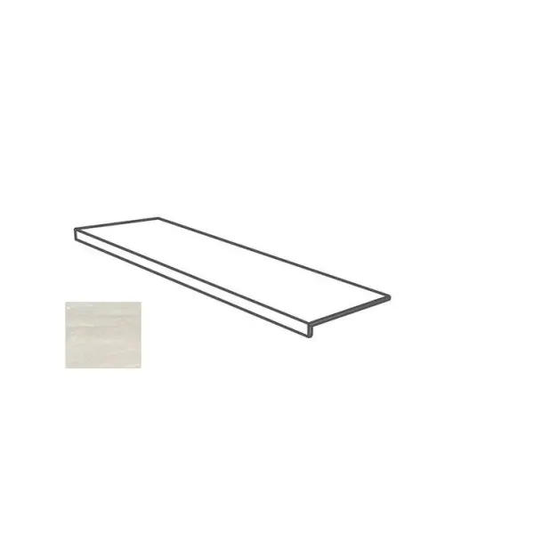 Impronta italgraniti Dorset DR01D5R Gradone Toro Angolare DX Bianco Cross Cut 30x120