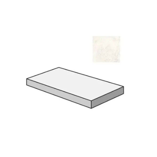Sant Agostino Via Appia CSAGSCCW12 Gradone Angolare Sx Cross Cut White 33x120