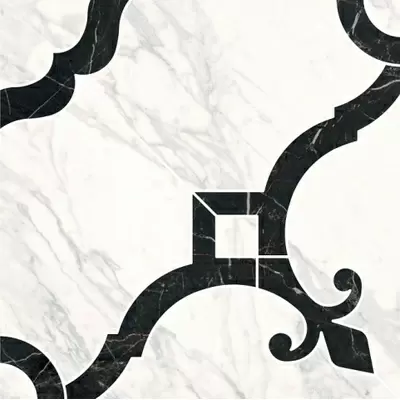 Kerama Marazzi Фрагонар ID88 Наборный Белый 1/4 Розона 30x30