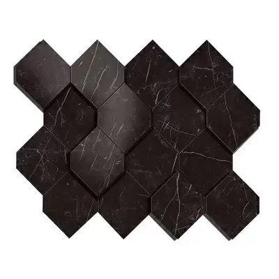 Atlas Concorde Marvel Stone AS4B Nero Marquina Mosaico Esagono 3D 28,2x35,3
