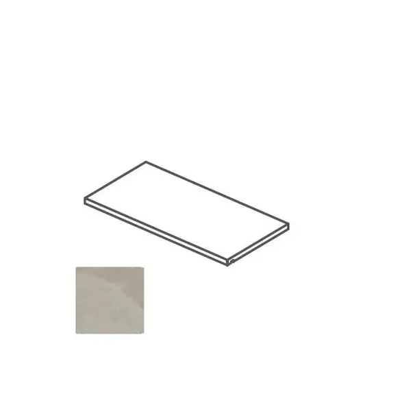 Impronta italgraniti Shale SL06S5A Gradone Angolare  Assemblato Sx Taupe 30x120