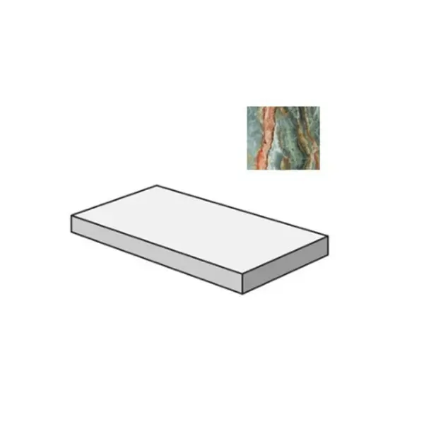 Sant Agostino Star CSAGSSME12 Gradone Angolare Sx Emerald 33x120