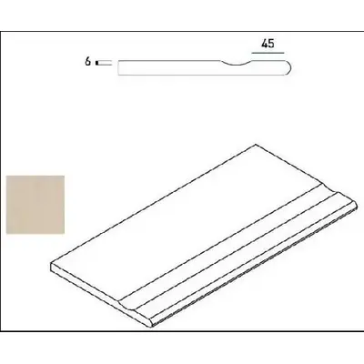 Italon Materia 620090000396 Магнезио Бортик С Выемкой Закру 30x60