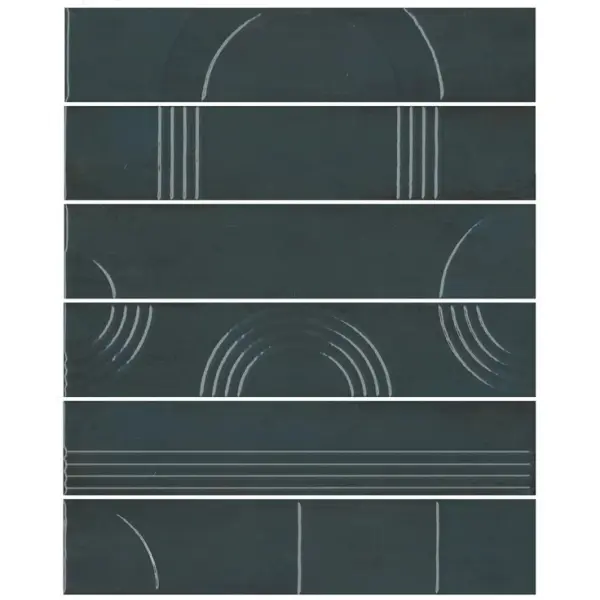 Kerama Marazzi Мажорель KMP3STA008RN6X Зелёный тёмный глянцевый (из 6 частей 6х28,5) 28,5x36