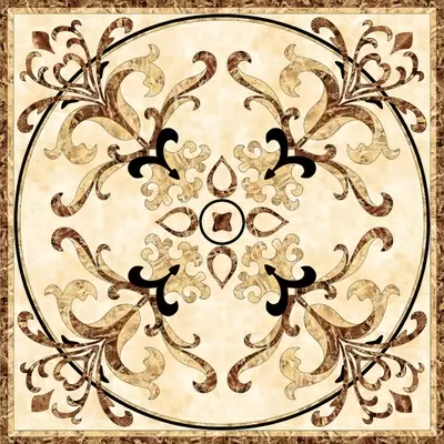 Infinity Ceramic Tiles Ruskin Roseton Beige 120x120