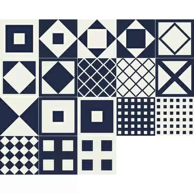 Edimax Ceramiche Twenty Blues Mix Rett 20x20