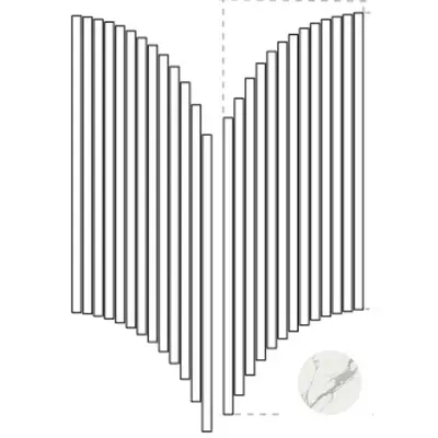 ABK Sensi Signoria 0010375 Ventaglio Statuario Light Lux 28x60