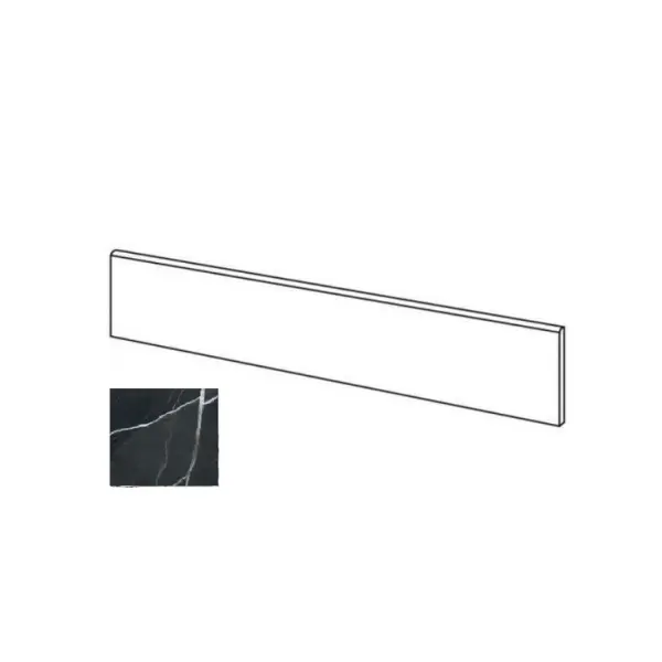 Impronta italgraniti Charm Experience CH0376L Battiscopa Calacatta Black Lap 7x60