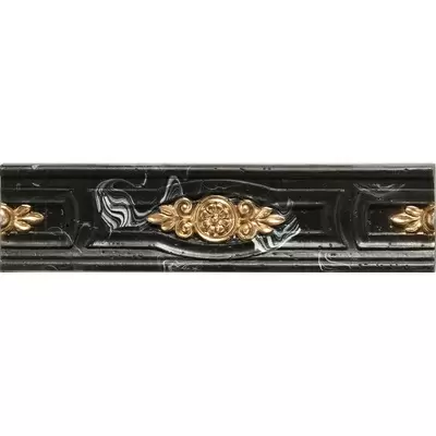 Stn Ceramica Orion Cenefa Pegaso Negro 6x25