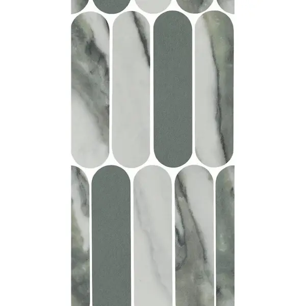 Impronta italgraniti Charm Experience CH02MOVLX Calacatta Green Ovale Salvia Lap 19,5x37