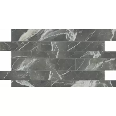 Casa Dolce Casa Stones and More 2.0 756698 Calacatta Black Glossy Listello Sfalsato 30x60
