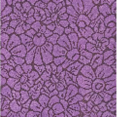 Bisazza Decori 10 06001576VL Graphic Flowers Purple 129.1x129.1