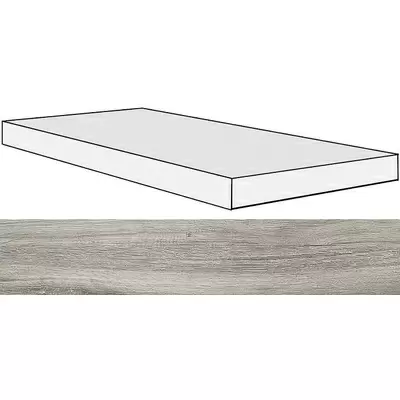Rex Ceramiche Selection Oak 738141 Gray Oak Angolo Gradino DX/SX Ret 40x120