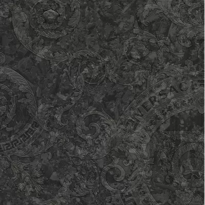 Versace Meteorite 47230 Megabarocco Nero Lappato 60x60