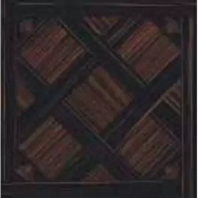 Versace Villa 49220 Ebano Nero-Roso Cassettonato Intreccio Lappato 58,5x58,5