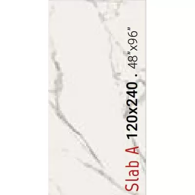Ava Marmi Statuario 83110 Slab A Lappato Rettificato 120x240