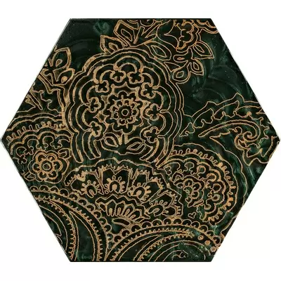 Grupa Paradyz Urban Colours Green Inserto Heksagon B 19.8x17.1