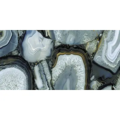 Level by Emil Group Marmi ELX7 Stuoiato Book Match B Agate Azure Full Lappato 162x324