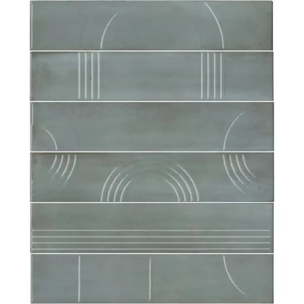 Kerama Marazzi Мажорель KMP3STA002RN6X Голубой глянцевый (из 6 частей 6х28,5) 28,5x36