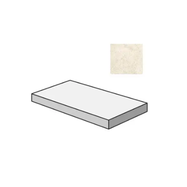 Sant Agostino Via Appia CSAGSCCI12 Gradone Angolare Sx Cross Cut Ivory 33x120
