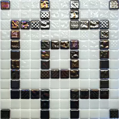 Natural mosaic Steppa STP-border2 Черно-Белая 31,7x31,7