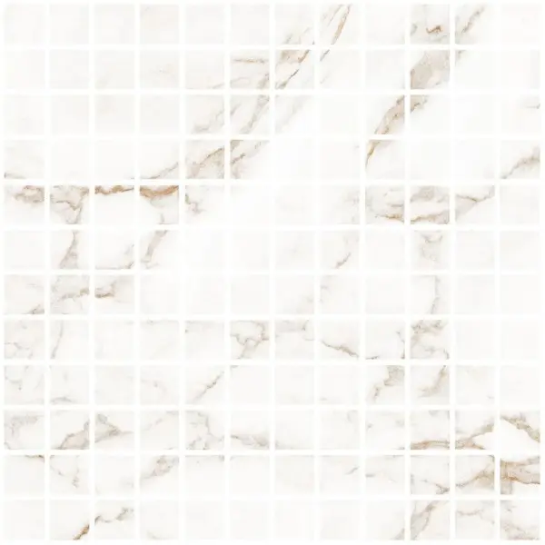 Living Ceramics Blanc LV10634 Statuario Gold Mosaic 25 Soft 30x30