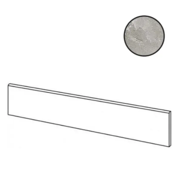 Cerim Ceramiche Rock salt of cerim 766720 Celtic Grey Nat Battiscopa 4,6x60