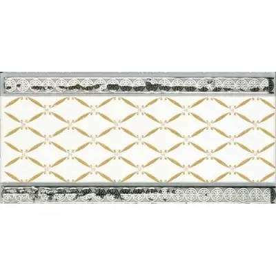Almera Ceramica Noblesse Cenefa Delis Blanco Silver 20x10