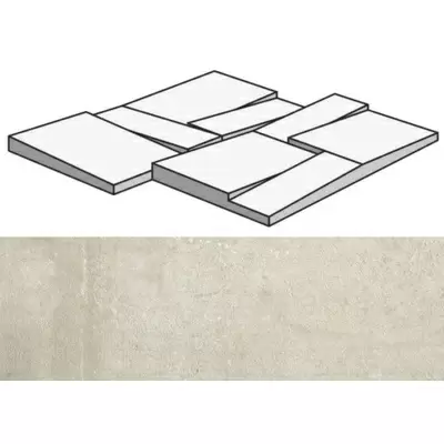 Rex Ceramiche Matieres 755942 Sable Mod Muretto 3D 30x30