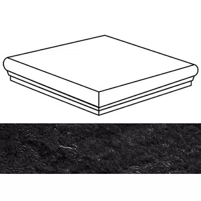 Casalgrande Padana Mineral Chrom 6924965 Angolare Black 33x30