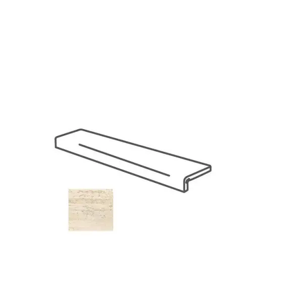 Impronta italgraniti I Travertini TR0495I Elemento L Incollato Beige Cross Cut 16,5x60