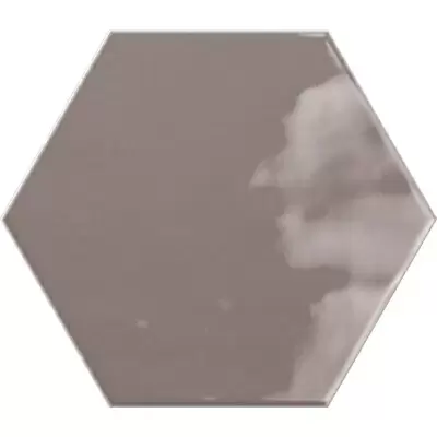 Ribesalbes Geometry Hex Charcoal Glossy 15x17.3