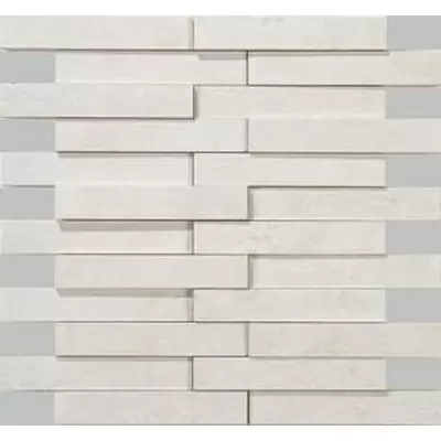 Apavisa Evolution 8431940187087 White Striato Mosaic Brick 29.75x28