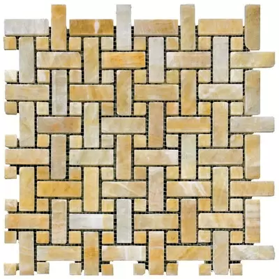 Natural mosaic Kelt M073-CP (Onyx Yellow) 30.5x30.5