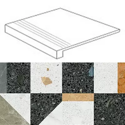Arcana Ceramica Stracciatella 8EC1 Stellato R Multicolor 33x80