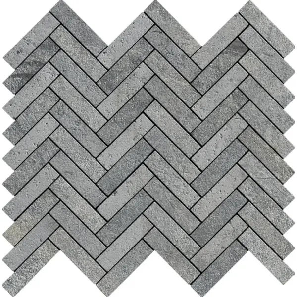 La Fabbrica Ceramiche Jungle Stone 154301 Spina Di Pesce Silver 33,5x30