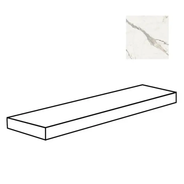 Flaviker PI.SA Supreme Evo 0005750 Angolare Top Sx Statuario Superior Nat Ret 32x120