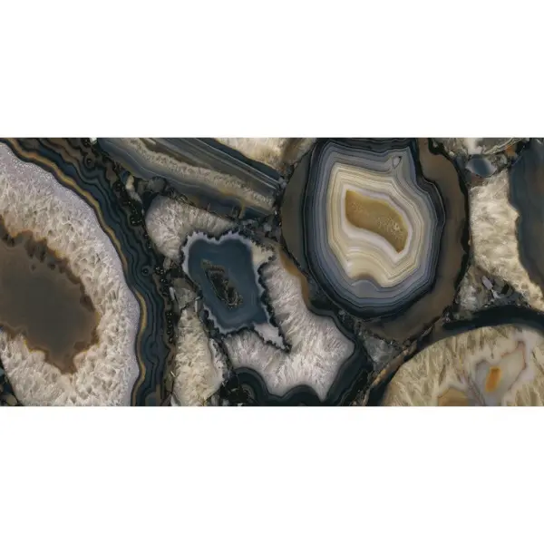 Level by Emil Group Marmi ELMY Book Match B Agate Black Full Lappato 162x324