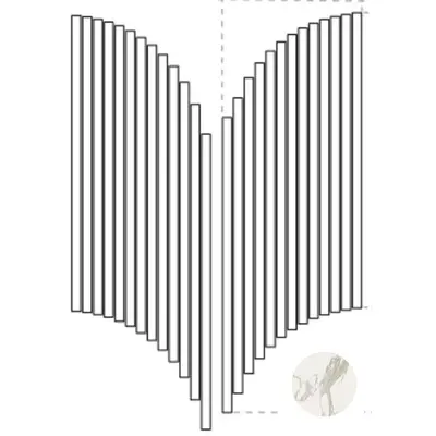 ABK Sensi Signoria 0010374 Ventaglio Calacatta Michelangelo Lux 28x60