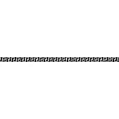 Versace Villa 49066 Listello Greca Nero-Platino Naturale 2,7x58,5