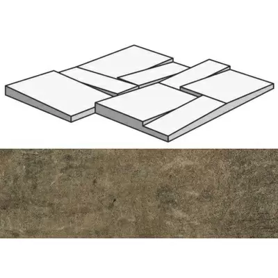 Rex Ceramiche Matieres 755946 Brun Mod Muretto 3D 30x30