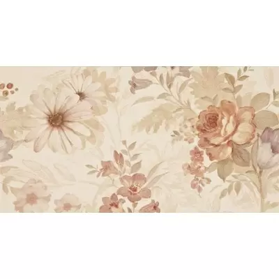 Rocersa ceramic Balance Decorado Parnaso B Marfil 31.6x59.34