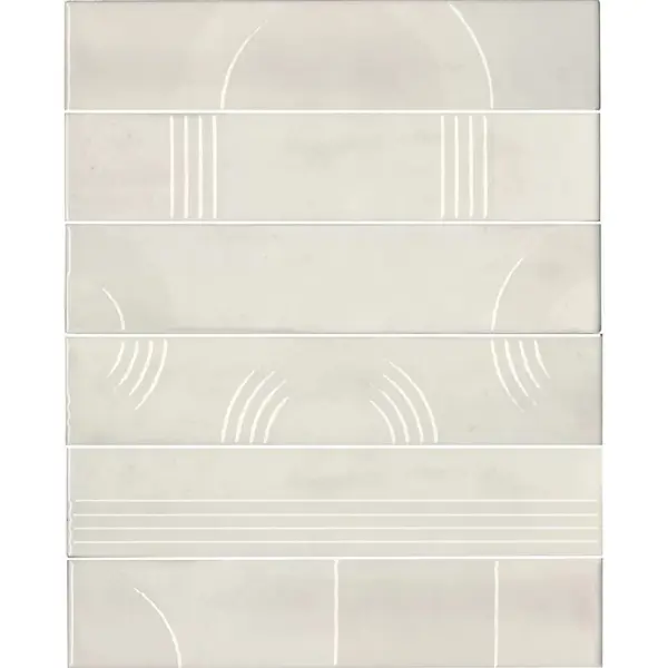 Kerama Marazzi Мажорель KMP3STA001RN6X Белый глянцевый (из 6 частей 6х28,5) 28,5x36