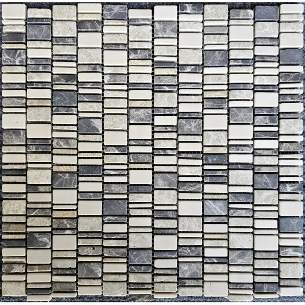 Pixel mosaic Каменная PIX 319 Cream Nova, Dark Emperador, Light Emperador 31x30,7