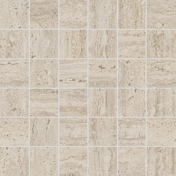 Kerama Marazzi Про Травертин KMD2MSA008GR Мозаичный бежевый светлый матовый обрезной 30x30 - керамическая плитка и керамогранит