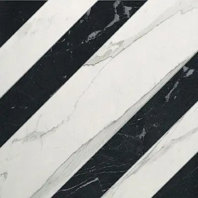 Fap Ceramiche Roma fLZJ Righe Statuario Grafite Matt 60x60 - керамическая плитка и керамогранит
