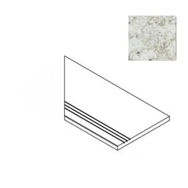 Atlas Concorde Russia Forte Dei Marmi Quark 620040000183 Brazilian White Gradino Bordo Sx 30x60