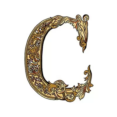 Versace Alphabet 48942 Lettera Bianca C 14,5x19,4